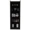 Tuhome Multistorage Pantry Cabinet, Five Shelves, Double Door Cabinet, Black ALW5206 - alternate 4